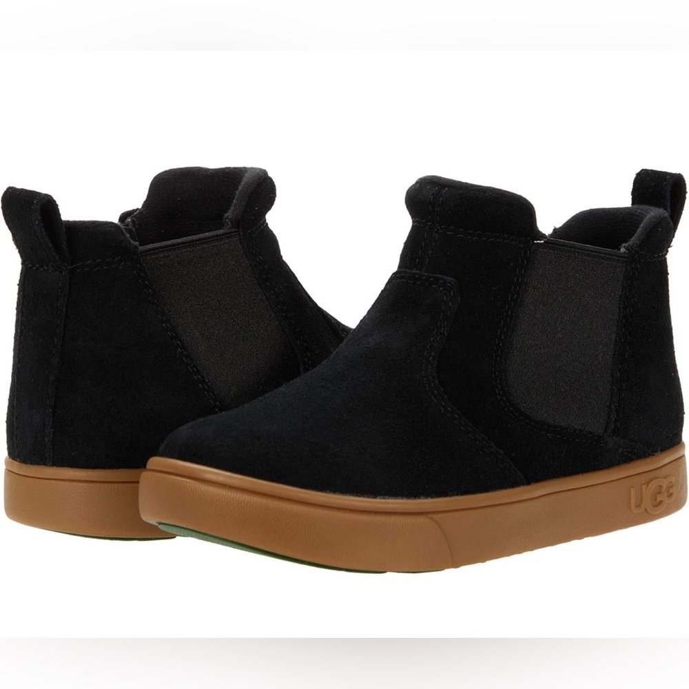 Kids Black Suede Ugg Boots
